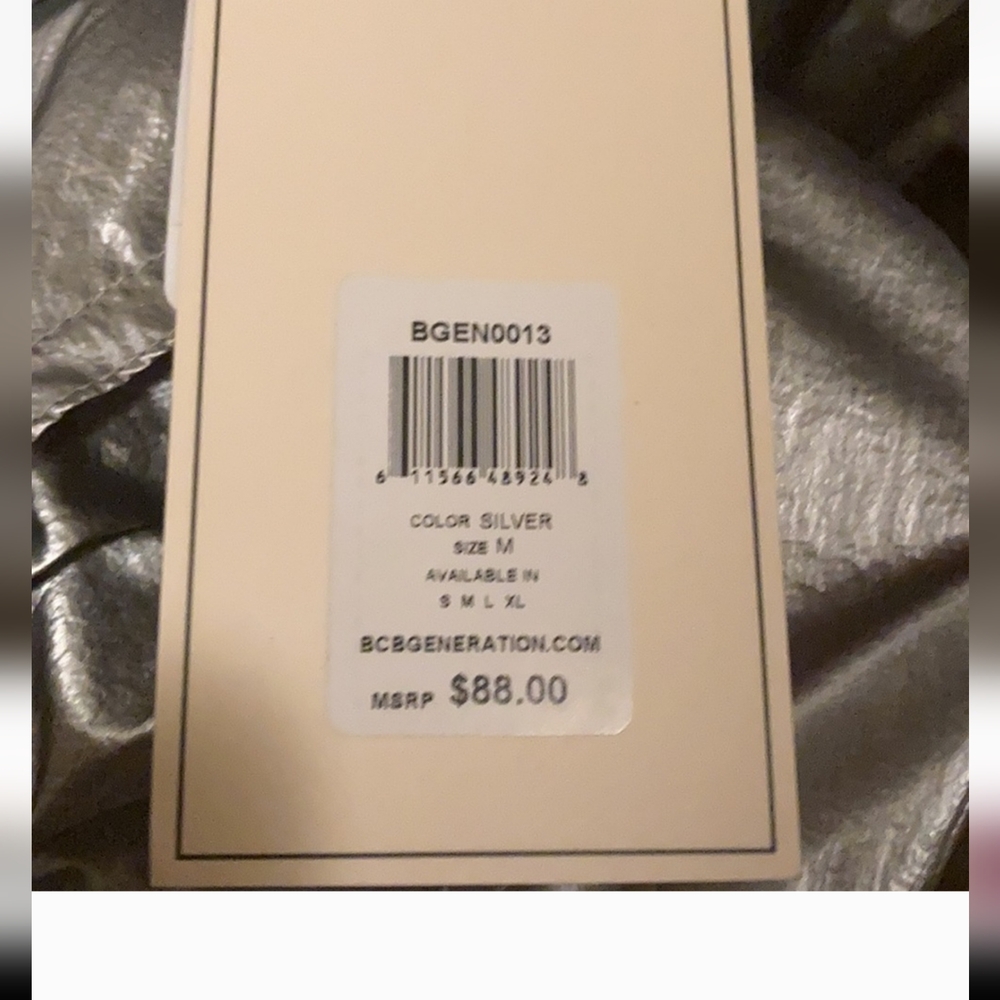 Bcbgeneration Silver Running Jacket. Size: Large - image 6
